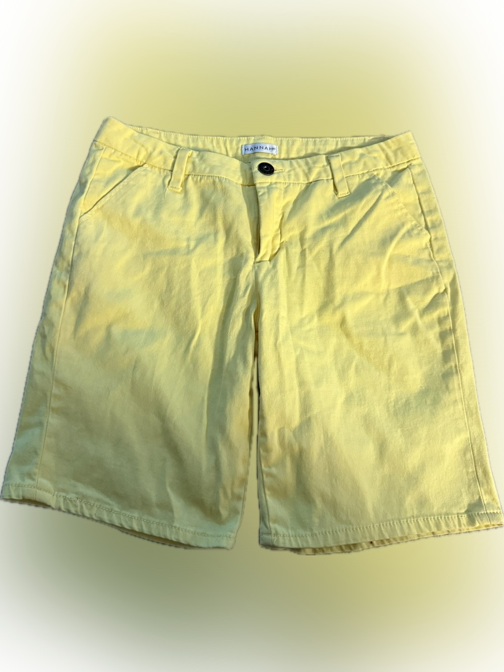 HANNAH Sunny Yellow Chino Shorts size 6